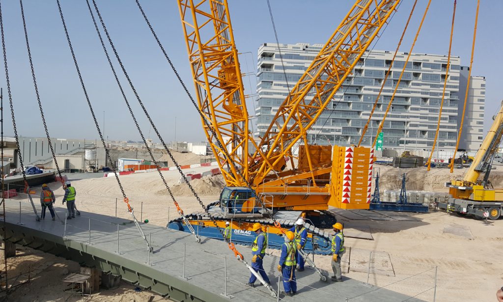 Al Raha Beach Bridge Installation